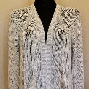 Preowned Eileen Fisher Tunic Length Cardigan.100% Organic Cotton. Made in Peru.
